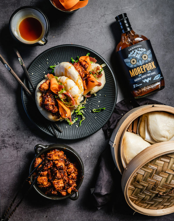 Honey Bao Buns with BBQ Sesame Chicken